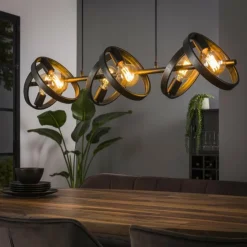 hofstein Suspensions|Suspension Hover Anthracite, 6 lumières