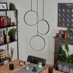 hofstein Éclairage Led|Suspension Nevogilde LED Noir, 1 lumière