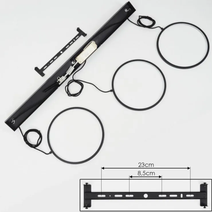 hofstein Suspensions|Suspension Nevogilde LED Noir, 1 lumière