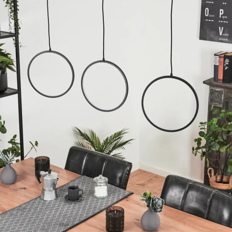 hofstein Suspensions|Suspension Nevogilde LED Noir, 1 lumière