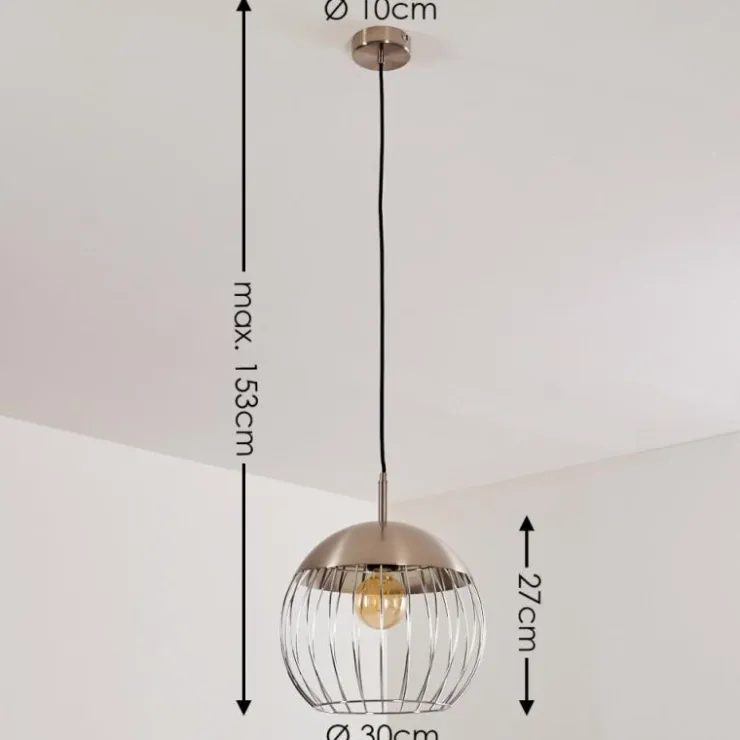 hofstein Suspensions|Suspension Agiez Nickel mat, 1 lumière