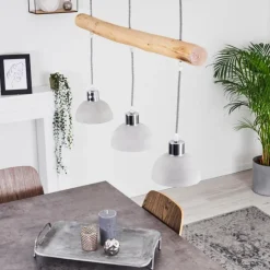 hofstein Suspensions|Suspension Ambri Nickel mat, 3 lumières