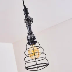 hofstein Suspensions|Suspension Arvika Argenté, 1 lumière