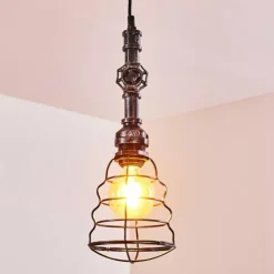 hofstein Suspensions|Suspension Arvika Argenté, 1 lumière