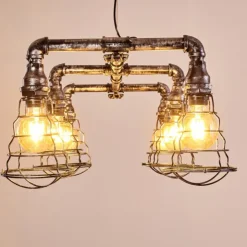 hofstein Suspensions|Suspension Arvika Argenté, 6 lumières