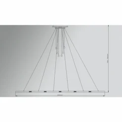 Luminaires Basis Leuchten Suspensions|Suspension Basis-Leuchten GENUA LED Aluminium, 6 lumières
