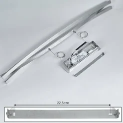 hofstein Suspensions|Suspension Bernese LED Nickel mat, 3 lumières