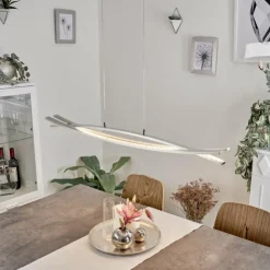 hofstein Suspensions|Suspension Bernese LED Nickel mat, 3 lumières