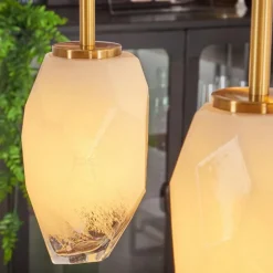 hofstein Suspensions|Suspension Bocayuva Laiton, 4 lumières