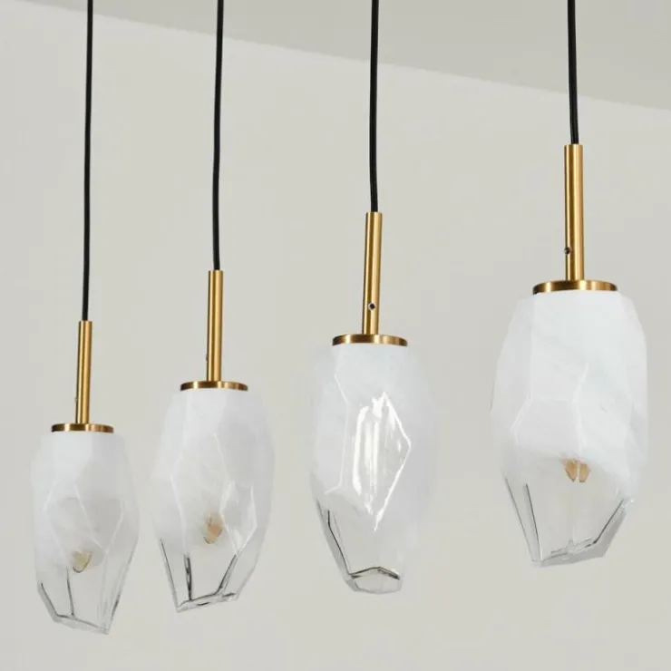 hofstein Suspensions|Suspension Bocayuva Laiton, 4 lumières