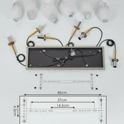 hofstein Suspensions|Suspension Bocayuva Noir, 6 lumières
