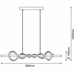 Luminaires Brilliant Éclairage Led|Suspension Brilliant Amalie LED Noir, 1 lumière