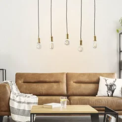 Luminaires Brilliant Suspensions|Suspension Brilliant Darcia Noir, 5 lumières