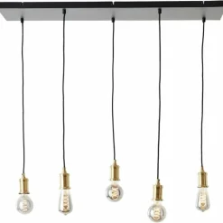 Luminaires Brilliant Suspensions|Suspension Brilliant Darcia Noir, 5 lumières