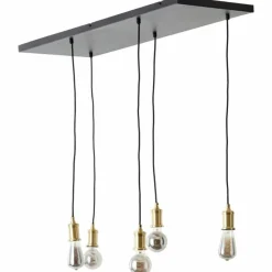 Luminaires Brilliant Suspensions|Suspension Brilliant Darcia Noir, 5 lumières