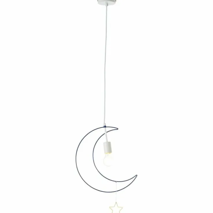 Luminaires Brilliant Suspensions|Suspension Brilliant Ezra Bleu, Blanc, 1 lumière