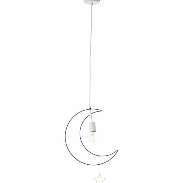 Luminaires Brilliant Suspensions|Suspension Brilliant Ezra Bleu, Blanc, 1 lumière