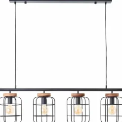 Luminaires Brilliant Suspensions|Suspension Brilliant Gwen Noir, 4 lumières