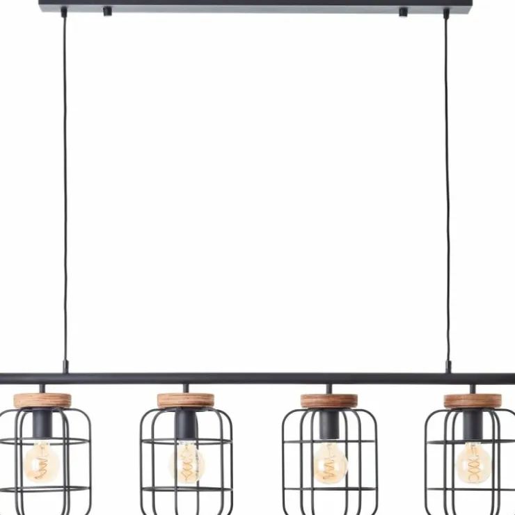 Luminaires Brilliant Suspensions|Suspension Brilliant Gwen Noir, 4 lumières