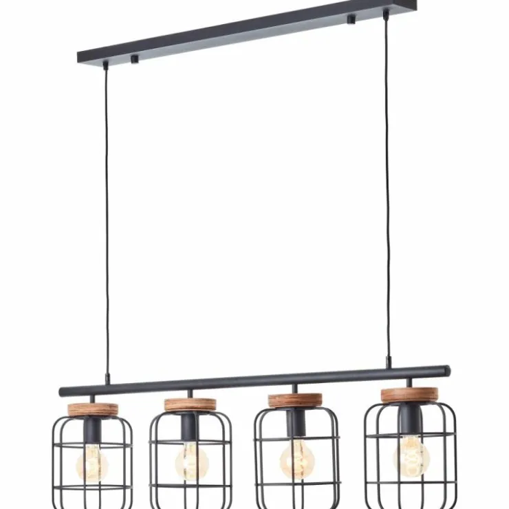 Luminaires Brilliant Suspensions|Suspension Brilliant Gwen Noir, 4 lumières