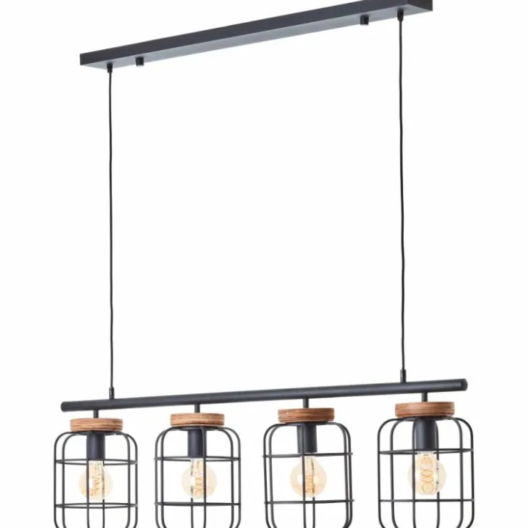 Luminaires Brilliant Suspensions|Suspension Brilliant Gwen Noir, 4 lumières