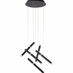 Luminaires Brilliant Suspensions|Suspension Brilliant Lagano LED Noir, 1 lumière