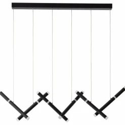 Luminaires Brilliant Éclairage Led|Suspension Brilliant Lagano LED Noir, 1 lumière