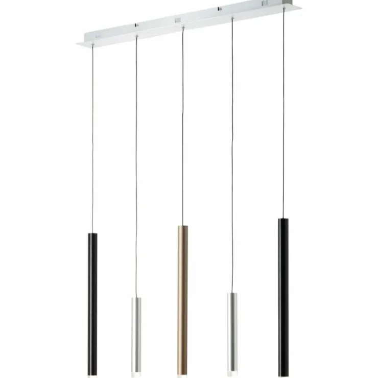 Luminaires Brilliant Éclairage Led|Suspension Brilliant Living Cembalo LED Aluminium, 5 lumières