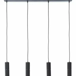 Luminaires Brilliant Suspensions|Suspension Brilliant Marty LED Noir, 4 lumières