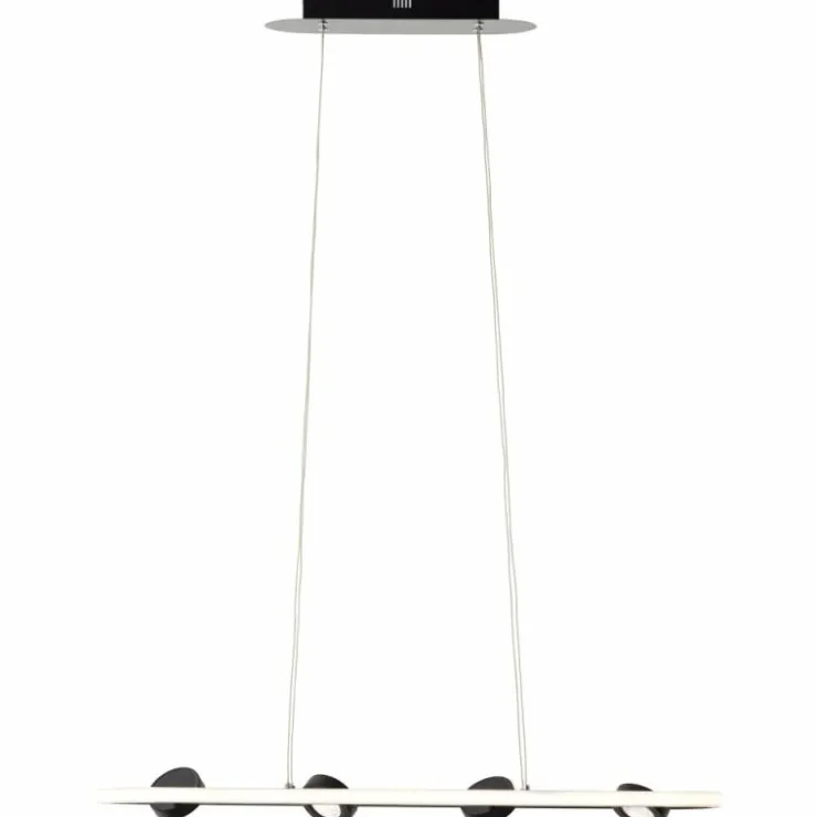 Luminaires Brilliant Suspensions|Suspension Brilliant Nebeker LED Noir, 4 lumières, Télécommandes