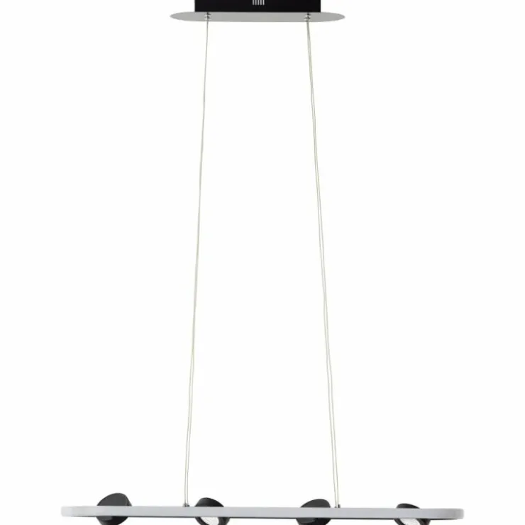 Luminaires Brilliant Suspensions|Suspension Brilliant Nebeker LED Noir, 4 lumières, Télécommandes