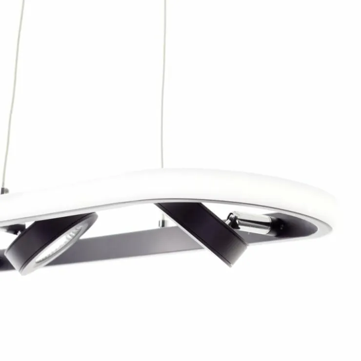Luminaires Brilliant Suspensions|Suspension Brilliant Nebeker LED Noir, 4 lumières, Télécommandes