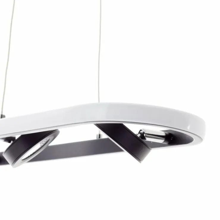 Luminaires Brilliant Suspensions|Suspension Brilliant Nebeker LED Noir, 4 lumières, Télécommandes