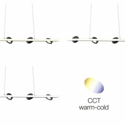 Luminaires Brilliant Suspensions|Suspension Brilliant Nebeker LED Noir, 4 lumières, Télécommandes
