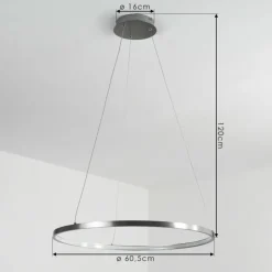 hofstein Suspensions|Suspension Calcium LED Nickel mat, 1 lumière