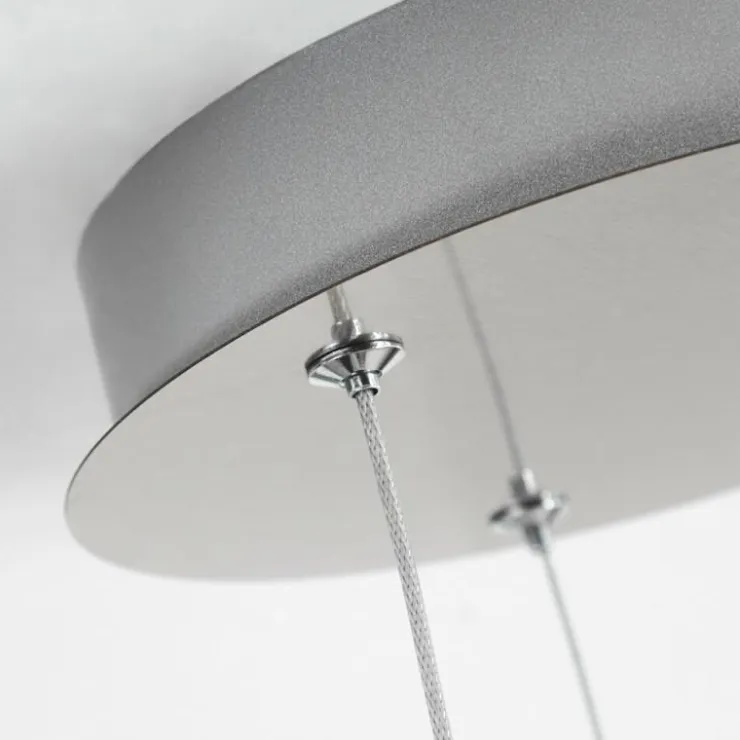 hofstein Suspensions|Suspension Calcium LED Nickel mat, 1 lumière