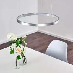hofstein Suspensions|Suspension Canisteo LED Argenté, 1 lumière