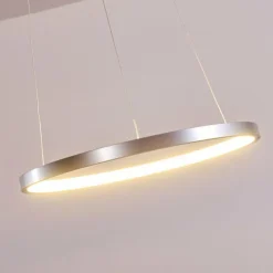 hofstein Suspensions|Suspension Canisteo LED Argenté, 1 lumière