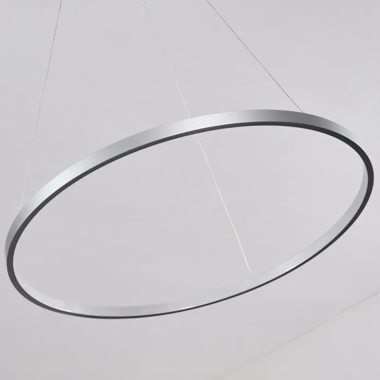 hofstein Suspensions|Suspension Canisteo LED Argenté, 1 lumière