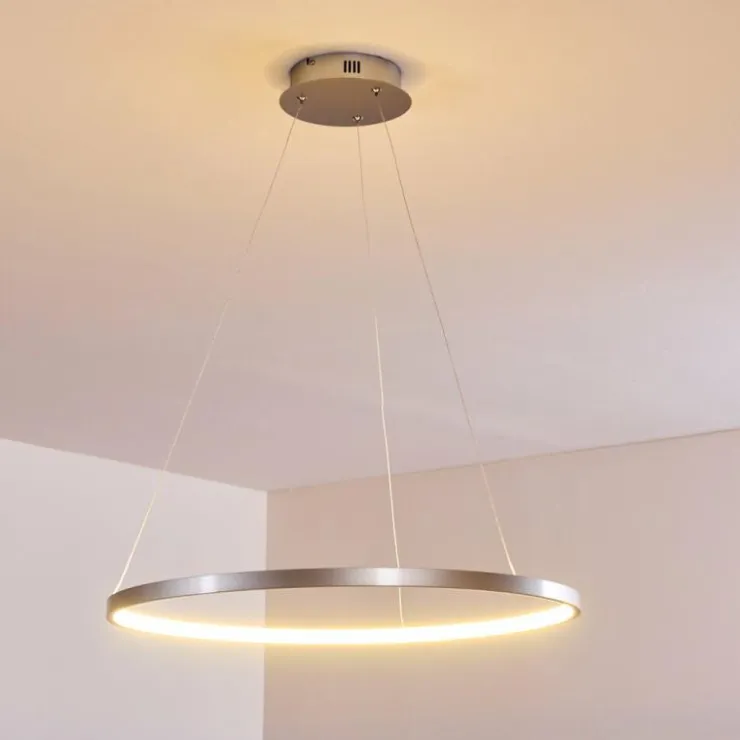 hofstein Suspensions|Suspension Canisteo LED Argenté, 1 lumière