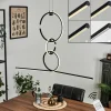 hofstein Éclairage Led|Suspension Chlak LED Noir, 3 lumières, Télécommandes