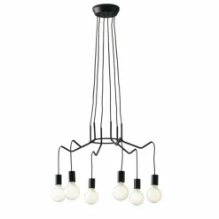 Luce Design Suspensions|Suspension Cuyama Noir, 6 lumières