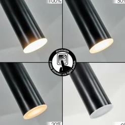 hofstein Éclairage Led|Suspension Dalheim LED Noir, 1 lumière