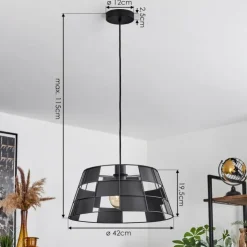 hofstein Suspensions|Suspension Daynard Noir, 1 lumière