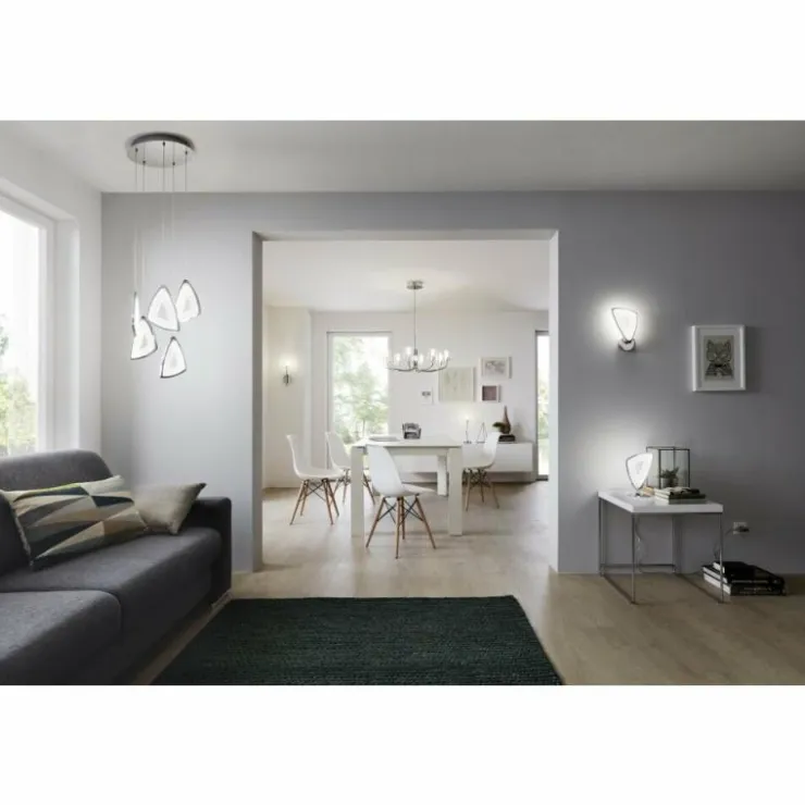 Luminaires Eglo Éclairage Led|Suspension Eglo AMONDE LED Chrome, 5 lumières
