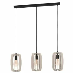 Luminaires Eglo Suspensions|Suspension Eglo BAJAZZARA Noir, 3 lumières