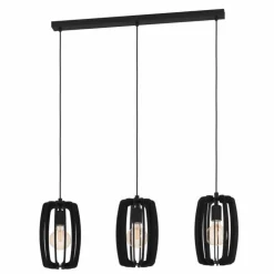Luminaires Eglo Suspensions|Suspension Eglo BAJAZZARA Noir, 3 lumières