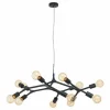 Luminaires Eglo Suspensions|Suspension EGLO BOCADELLA Noir, 12 lumières