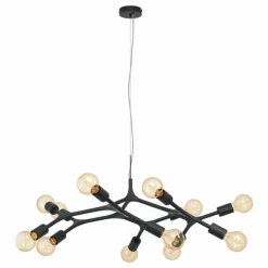 Luminaires Eglo Suspensions|Suspension EGLO BOCADELLA Noir, 12 lumières