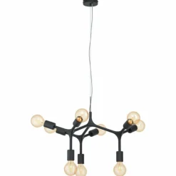 Luminaires Eglo Suspensions|Suspension EGLO BOCADELLA Noir, 9 lumières